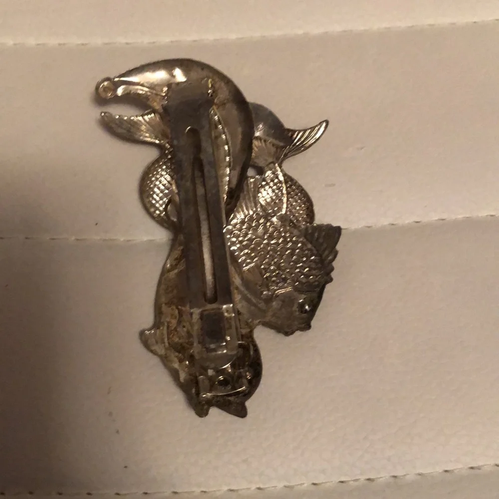 Silver Fish hair clip